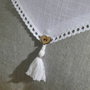 Today Coussin Charme Slub x Chambray avec pompons Capucine 40 x 40 cm