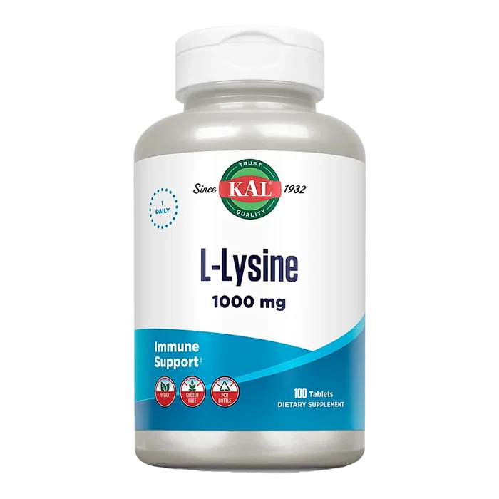 KAL L-Lysine 1000mg 100 comprimés Complément Alimentaire KAL L-Lysine 1000mg 100 comprimés Complément Alimentaire