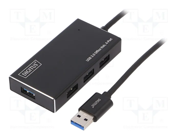 DIGITUS Hub USB 4 ports USB A, USB 3.0, noir DIGITUS Hub USB 4 ports USB A, USB 3.0, noir