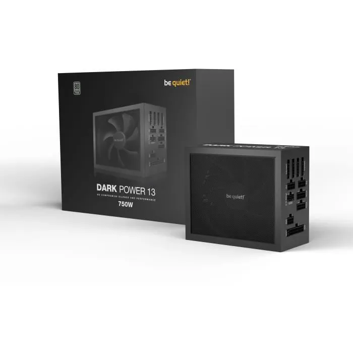 Be Quiet! Dark Power 13 BN333 Alimentation PC 750 W ATX 3.0 80 PLUS Titanium, Ventilateur Silent Wings, Connecteur PCIe 5.0 12VHPWR, Gestion des câbles modulaire, 10 ans de garantie Be Quiet! Dark Power 13 BN333 Alimentation PC 750 W ATX 3.0 80 PLUS Titanium, Ventilateur Silent Wings, Connecteur PCIe 5.0 12VHPWR, Gestion des câbles modulaire, 10 ans de garantie