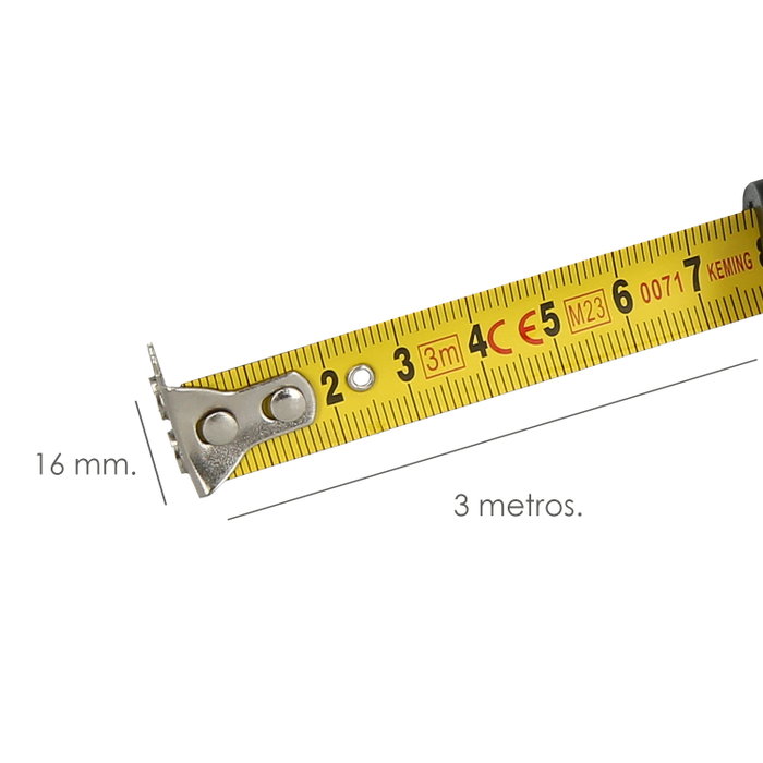 WOLFPACK LINEA PROFESIONAL Flexomètre Autolock Magnétique 3m, 16mm