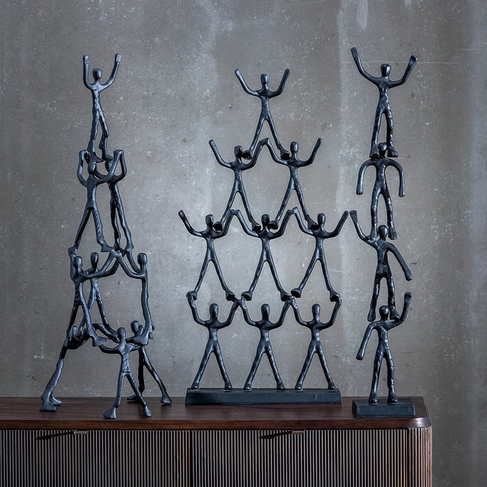 BigBuy Home Figurine Décorative Noir Aluminium