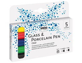 Kreul Set de 5 marqueurs GLASS COLOR Pen pour verre