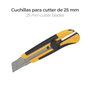 WOLFPACK LINEA PROFESIONAL Lames de cutter 25 mm, Acier SK5 (Boîtier de 10 pièces)
