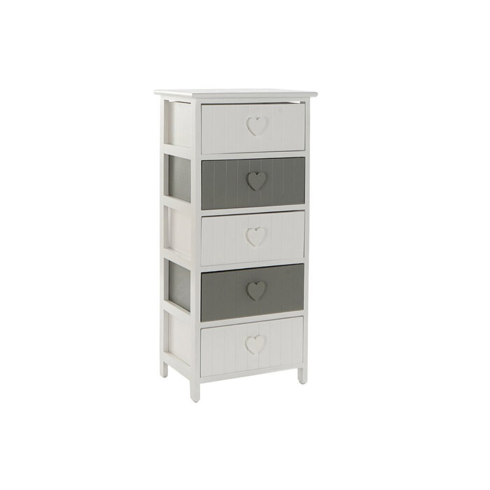 Caisson à Tiroirs Home ESPRIT Blanc Gris 40 x 29 x 90 cm Caisson à Tiroirs Home ESPRIT Blanc Gris 40 x 29 x 90 cm