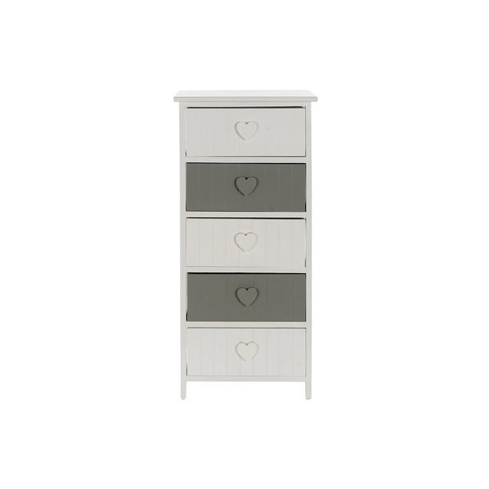 Caisson à Tiroirs Home ESPRIT Blanc Gris 40 x 29 x 90 cm Caisson à Tiroirs Home ESPRIT Blanc Gris 40 x 29 x 90 cm