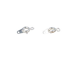 Innspiro Lot de 7 fermoirs à anneau à ressort argentés 6mm