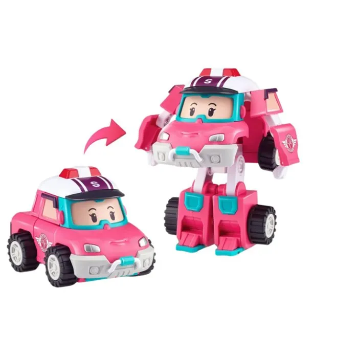 Silverlit Sandy Robocar Poli - Figurine robot transformable 2-en-1 de 10 cm