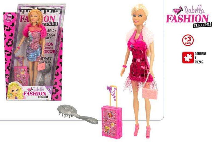 Color Baby Poupée Isabella avec accessoires - 4 pièces - Modèles assortis - En plastique - À partir de 3 ans Color Baby Poupée Isabella avec accessoires - 4 pièces - Modèles assortis - En plastique - À partir de 3 ans