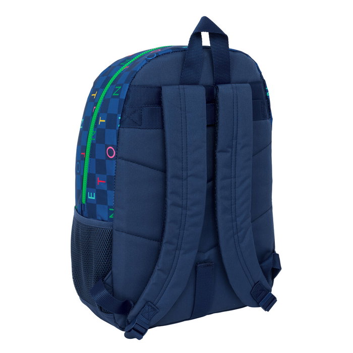 Cartable Benetton Damero Blue marine 30 x 46 x 14 cm Cartable Benetton Damero Blue marine 30 x 46 x 14 cm