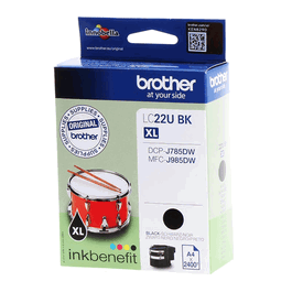 Brother Cartouche d'encre LC-22UBK / LC22UBK Noire pour imprimante