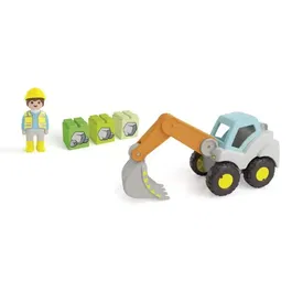 Playmobil Junior Pelleteuse 71684 - Jouet de Construction pour Enfant dès 12 Mois avec Bras Mobile - Dimensions 18 x 8 x 10 cm