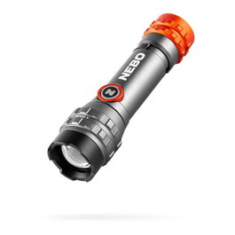 Nebo Lampe torche LED Flex 450L rechargeable avec zoom 6x, base magnétique, noir et orange