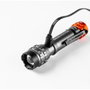 Nebo Lampe torche LED Flex 450L rechargeable avec zoom 6x, base magnétique, noir et orange