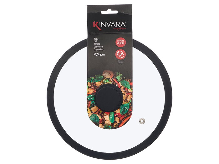 KINVARA Tapa Cristal Silicona 24cm Diamètre KINVARA Tapa Cristal Silicona 24cm Diamètre