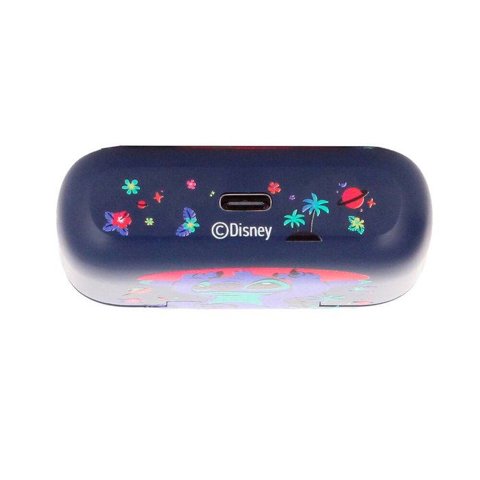 Disney Stitch Écouteurs Bluetooth Sans Fil 5.3 avec Réduction de Bruit et Boîtier de Charge USB-C, Autonomie 4h