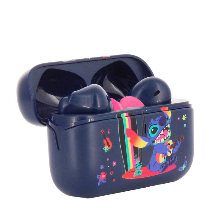Disney Stitch Écouteurs Bluetooth Sans Fil 5.3 avec Réduction de Bruit et Boîtier de Charge USB-C, Autonomie 4h