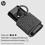 HP Chargeur USB-C 110W pour ordinateur portable avec deux ports, 100W USB-C + 10W USB-A, charge rapide et universelle, compact, compatible Windows, Mac, Chrome, PC portable