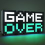 PALADONE Lampe de Bureau LED 8-BIT Game Over Rétro Gamer - 30 x 10 cm - Avec Câble USB