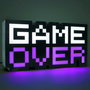 PALADONE Lampe de Bureau LED 8-BIT Game Over Rétro Gamer - 30 x 10 cm - Avec Câble USB