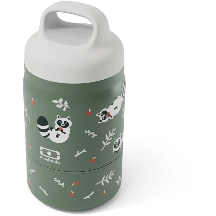 Monbento Handy Racoon Lunchbox Isotherme Enfant 2 Compartiments 350 ml + 150 ml Monbento Handy Racoon Lunchbox Isotherme Enfant 2 Compartiments 350 ml + 150 ml