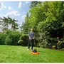 Black + Decker BEMWH551-QS Tondeuse électrique sur coussin d'air filaire 1200W - Largeur de coupe 30cm - Maniable et légère pour terrains jusqu'à 250m² et pentes