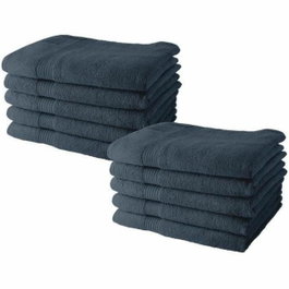 Today Lot de 10 serviettes de toilette Denim 50 x 90 cm