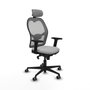 Piqueras y Crespo Chaise de Bureau avec Appui-tête 2D036G2 Gris clair