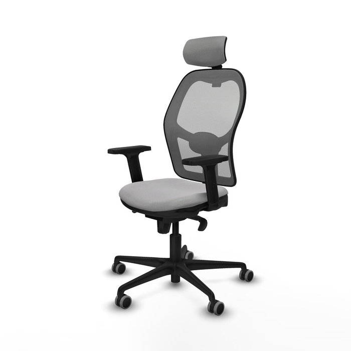 Piqueras y Crespo Chaise de Bureau avec Appui-tête 2D036G2 Gris clair