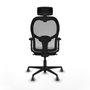 Piqueras y Crespo Chaise de Bureau avec Appui-tête 2D036G2 Gris clair