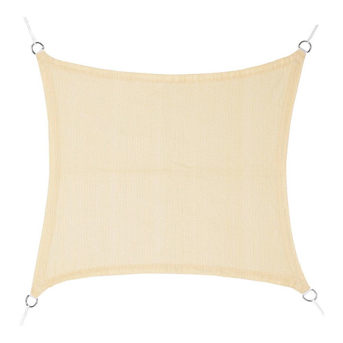 Faura Toile d'ombrage carrée beige 5 x 5 m avec housse de protection et kit de fixation, traitement anti-UV, occultation 100% Faura Toile d'ombrage carrée beige 5 x 5 m avec housse de protection et kit de fixation, traitement anti-UV, occultation 100%