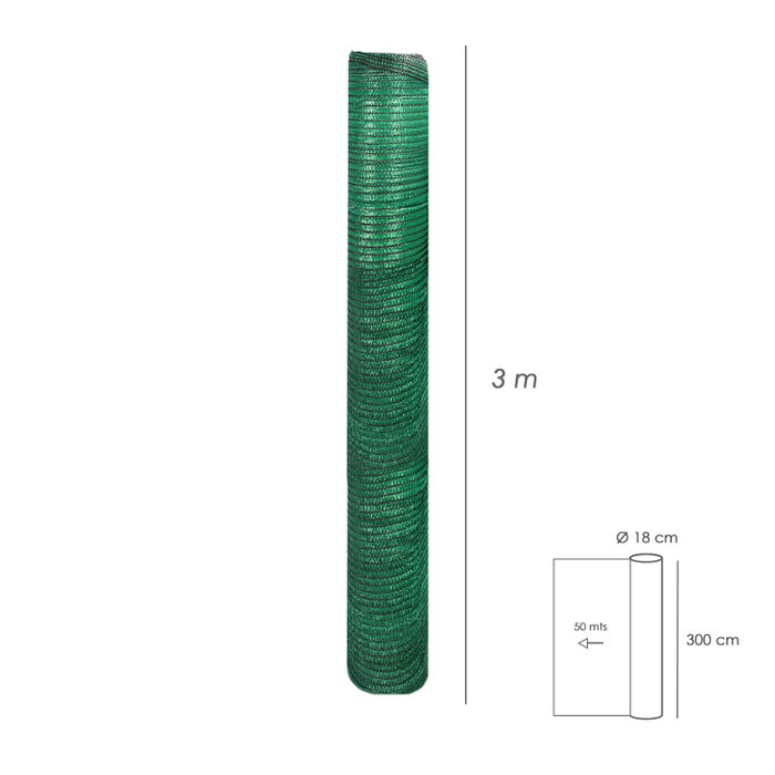 SATURNIA Malla Sombreo Vert clair 3,0m x 50m
