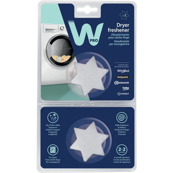 Wpro Étoiles parfumées sèche-linge Senteur muguet x2