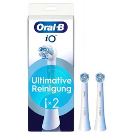 Oral-B iO Ultimate Cleaning Têtes de brosse de rechange, Pack de 2, Blanc