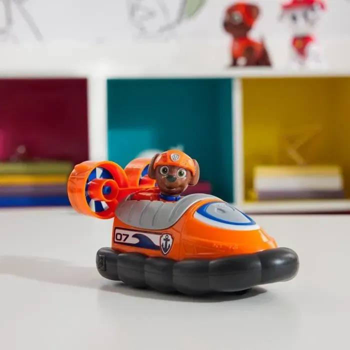 Spin Master Pat' Patrouille - Véhicule avec figurine Zuma de 15 cm amovible, jouet en plastique recyclé pour enfants dès 3 ans