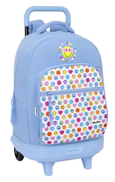 Smiley World Mochila grande con ruedas compacta y extensible recargable "Joyful" 33 x 45 x 22 cm - Sac à dos enfant Smiley World Mochila grande con ruedas compacta y extensible recargable "Joyful" 33 x 45 x 22 cm - Sac à dos enfant