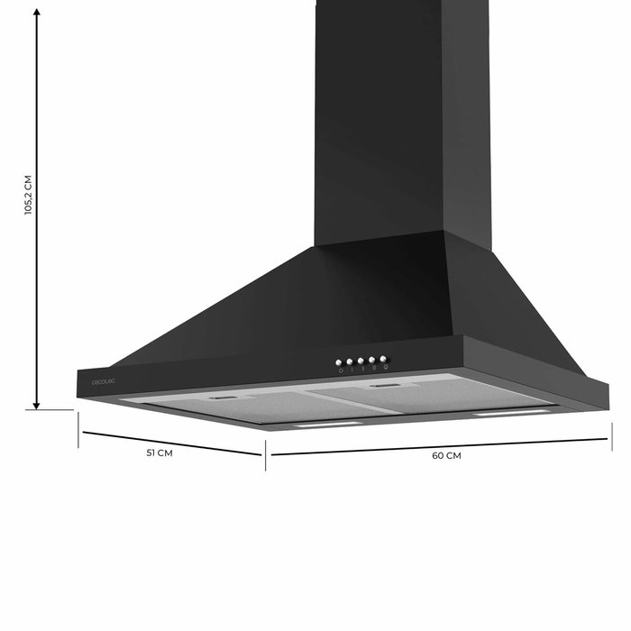 Cecotec Bolero Flux PM 606500 Hotte standard Noir 60 cm