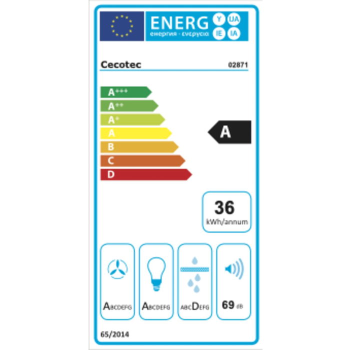 Hotte standard Cecotec Bolero Flux PM 606500 Noir 60 cm Hotte standard Cecotec Bolero Flux PM 606500 Noir 60 cm