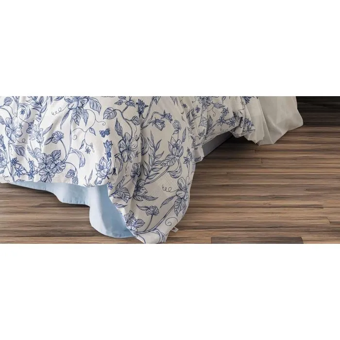 Parure de lit bleue en 100% coton renforcé avec housse de couette 140 x 200 cm et taie d'oreiller 60 x 60 cm Parure de lit bleue en 100% coton renforcé avec housse de couette 140 x 200 cm et taie d'oreiller 60 x 60 cm