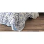 Parure de lit bleue en 100% coton renforcé avec housse de couette 140 x 200 cm et taie d'oreiller 60 x 60 cm