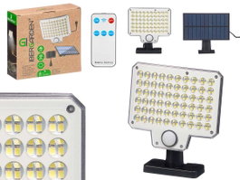 Ibergarden Lampe solaire LED 400 Lm 16x6x16.5 cm Noir/Argent avec détecteur de mouvement IP44 (Set de 6)