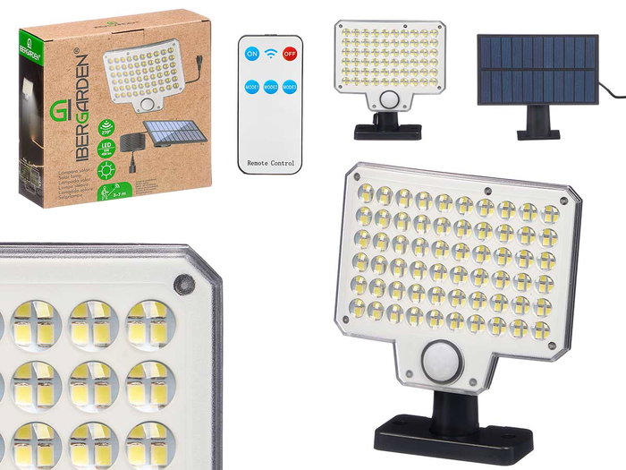 Ibergarden Lampe solaire LED 400 Lm 16x6x16.5 cm Noir/Argent avec détecteur de mouvement IP44 (Set de 6) Ibergarden Lampe solaire LED 400 Lm 16x6x16.5 cm Noir/Argent avec détecteur de mouvement IP44 (Set de 6)