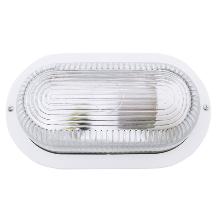 GSC Evolution Applique extérieure ovale blanche en plastique lisse E27