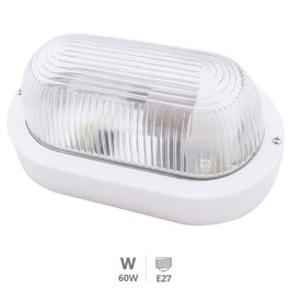 GSC Evolution Applique extérieure ovale blanche en plastique lisse E27