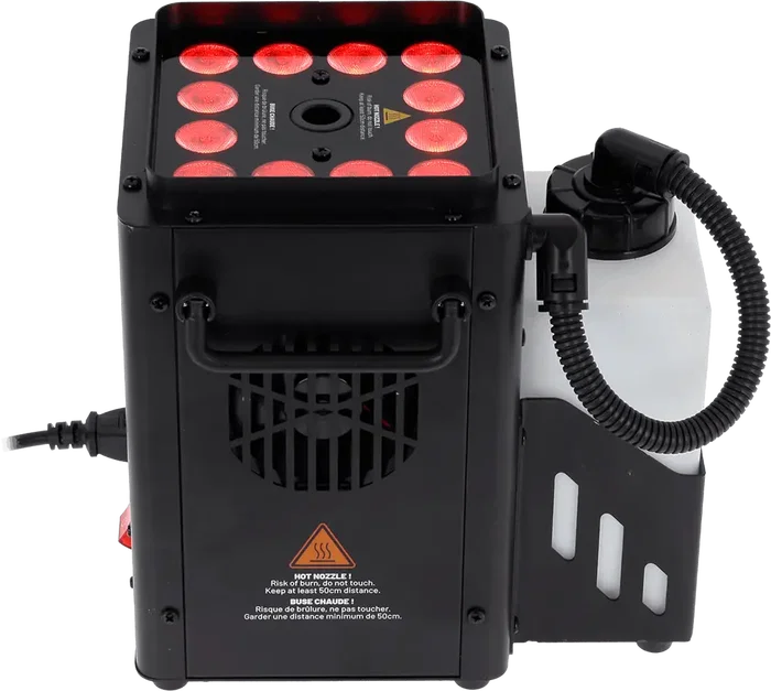 ALGAMLIGHT Machine à Fumée Compacte Verticale LED 1200W avec Télécommande DMX - Noir