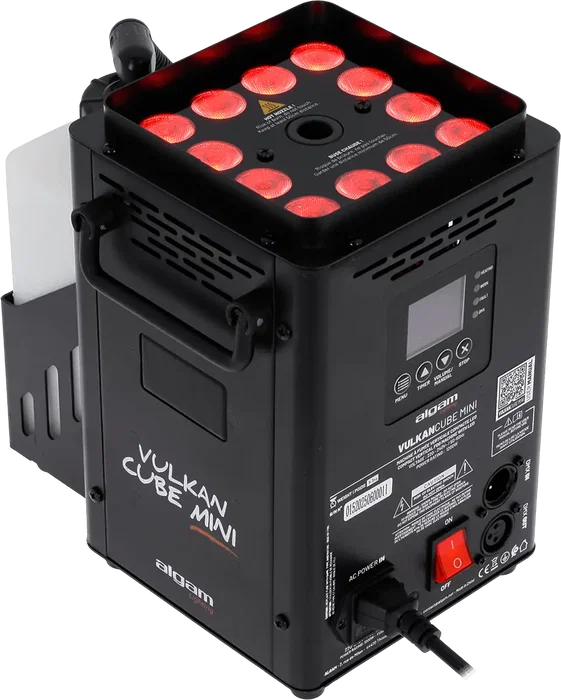 ALGAMLIGHT Machine à Fumée Compacte Verticale LED 1200W avec Télécommande DMX - Noir