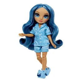 Rainbow High - Junior High - Poupée articulée Skyler (22 cm, Bleue) avec accessoires - Tenue pyjama - A partir de 4 ans