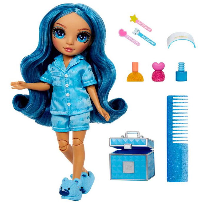 Rainbow High Poupée Skyler Junior High Pyjama Party - Bleue