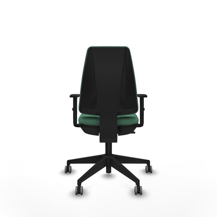 Chaise Elche Contact permament de base Tissu Vert émeraude Base pyramidale noire Accoudoir 1D Sans appui-tête Roulettes 65mm pour moquette Chaise Elche Contact permament de base Tissu Vert émeraude Base pyramidale noire Accoudoir 1D Sans appui-tête Roulettes 65mm pour moquette