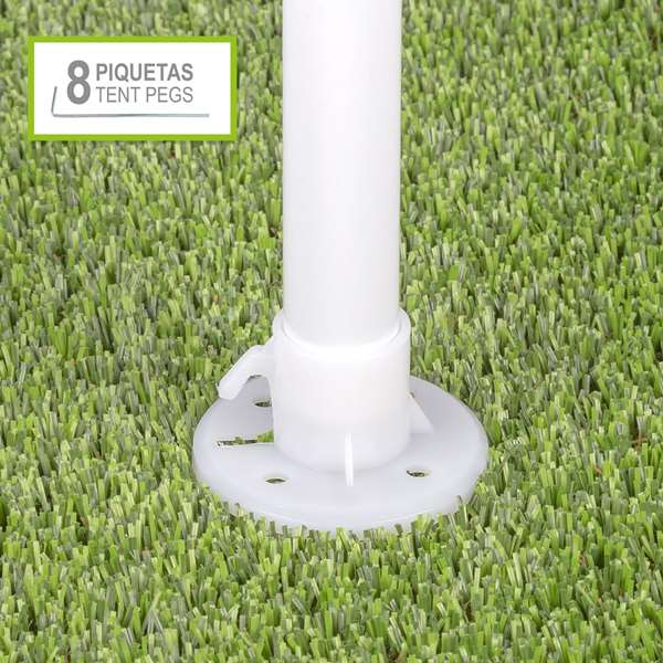 Tonnelle Aktive Blanc 300 x 600 cm Métal Plastique Tonnelle Aktive Blanc 300 x 600 cm Métal Plastique